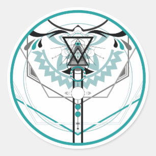 heilige Sonnenbrille Runder Aufkleber