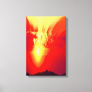 Heilige Sonnenuntergang Kunst Leinwanddruck
