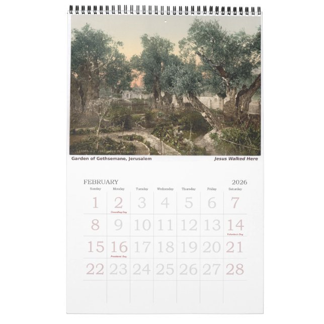 Heilige Stätten im Heiligen Land-Kalender Kalender (Feb 2026)