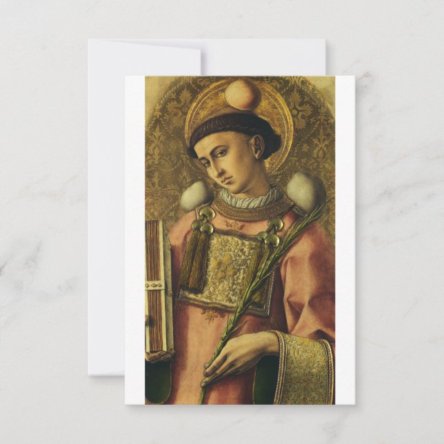 Heilige Stephanus Religiöse Kunst Heilige Karte (Vorderseite)
