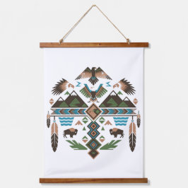 Heilige Symbole Wandteppich Mit Holzrahmen