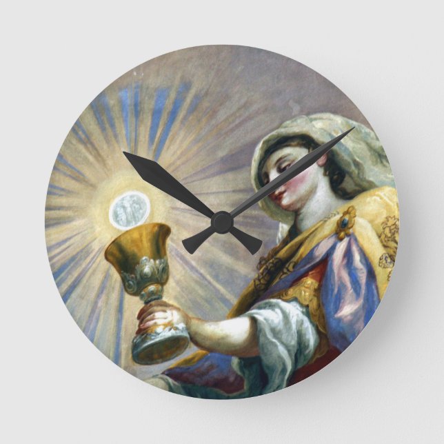 heilige Tasse Runde Wanduhr (Vorderseite)