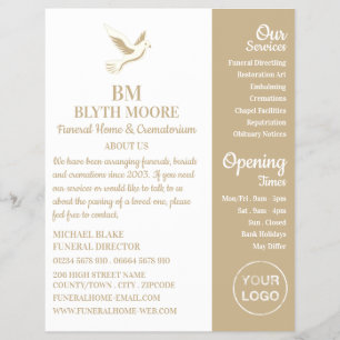 Heilige Taube, Beerdigung Zuhause, Direktoren Flyer