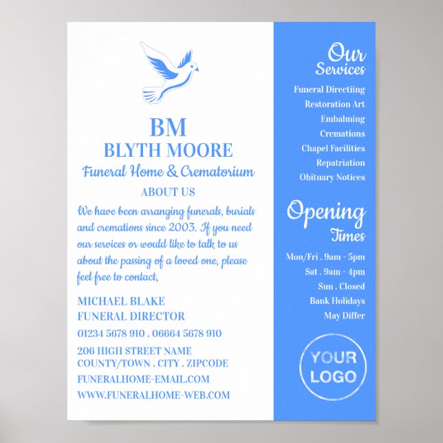 Heilige Taube, Beerdigung Zuhause, Direktoren Poster (Vorne)