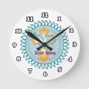 Heilige Taube Christliches Kreuz Uhr