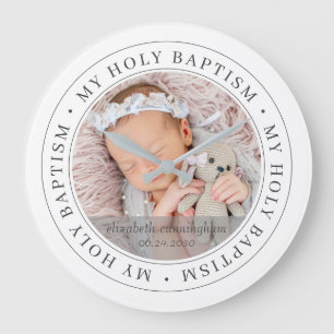 Heilige Taufe Einfache Frame Modernes, benutzerdef Große Wanduhr