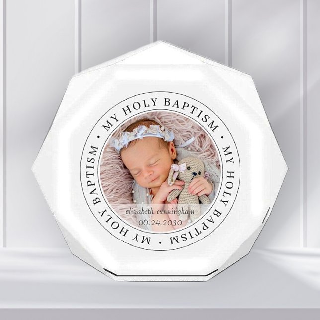 Heilige Taufe Einfache Rahmen Modernes Foto (Von Creator hochgeladen)