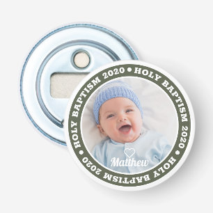 Heilige Taufe Einfaches, modernes Foto Flaschenöffner