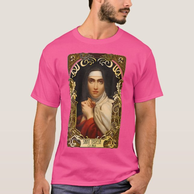Heilige Teresa von Avila Frauen Ärzte der Kirche T-Shirt (Vorderseite)