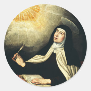 Heilige Teresa von Avila Runder Aufkleber