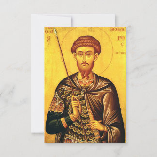 Heilige Theodor Tiron orthodoxe Ikone Heilige Kart Dankeskarte