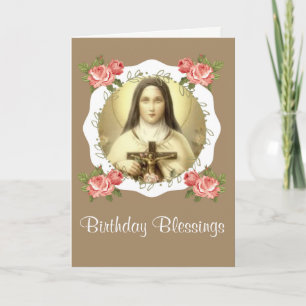Heilige Therese des Kindes Jesus Kleine Blume Karte
