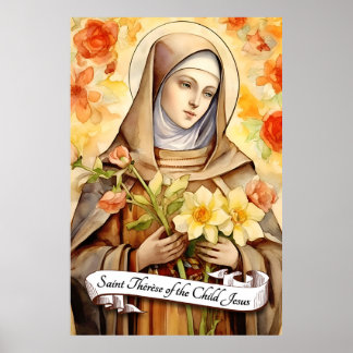 Heilige Thérèse des Kindes Jesus Poster
