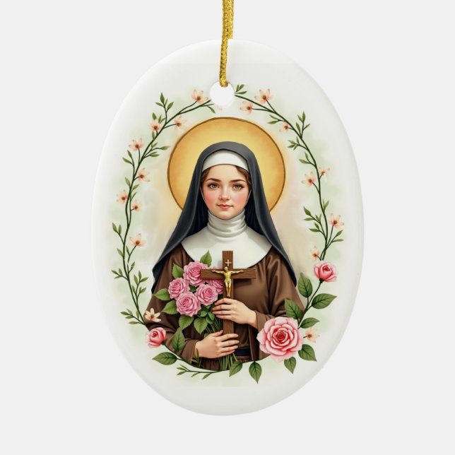 Heilige Therese von Lisieux Katholische Ornament (Vorne)
