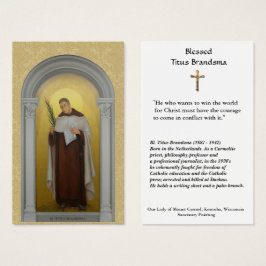 Heilige Titus Brandsma Religiöse Heilige Karte