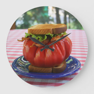 Heilige Tomate! Große Wanduhr