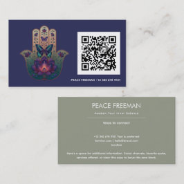 Heilige Transformation | Hamsa-Hand-Design Visitenkarte