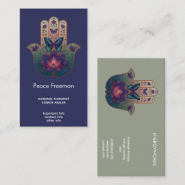 Heilige Transformation | Hamsa-Hand-Design Visitenkarte