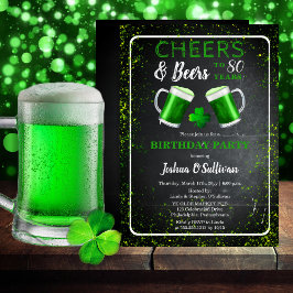 Heilige und Bier St. Patricks 80. Geburtstagsparty Einladung