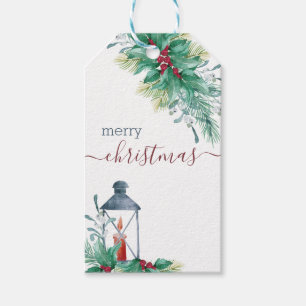Heilige und Mistletoe Traditionelle Weihnachten Geschenkanhänger