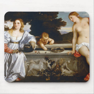 Heilige und profane Liebe, Tiziano Vecelli, 1515 Mousepad