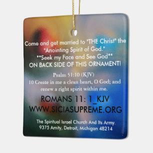 HEILIGE VERZIERUNG - GESEGNET UND VOM GOTT KERAMIKORNAMENT