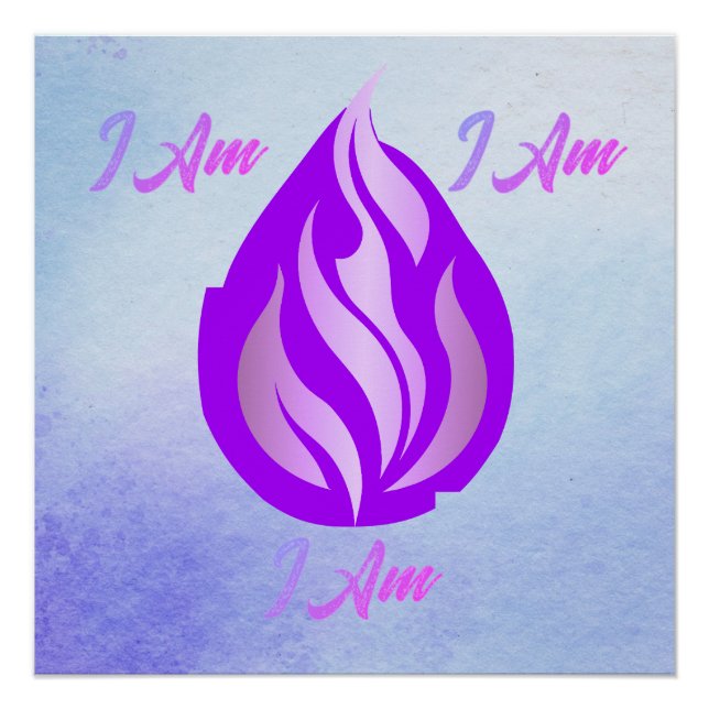 Heilige Violette Flamme - Ich Bin Poster (Vorderseite)