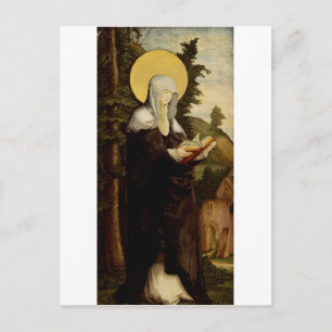 Heilige Walpurga mittelalterliche angelsächsische Postkarte