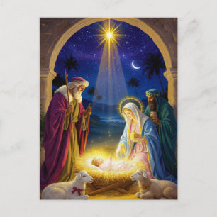 Heilige Weihnacht Feiertagspostkarte