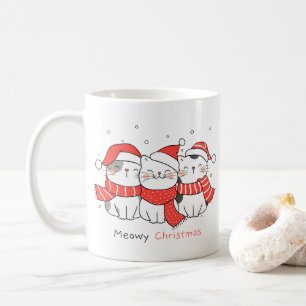 Heilige Weihnachten - Adorable festliche Katzen Kaffeetasse