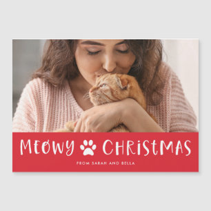 Heilige Weihnachten mit Foto   Funny Cat Christmas Magnetkarte