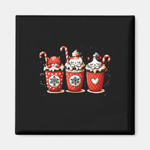 Heilige Weihnachten Niedliche Katzen und Kaffee Me Magnet