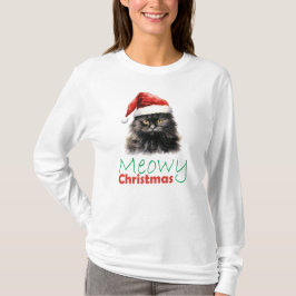 Heilige Weihnachten, niedliche Weihnachtskatzchen T-Shirt