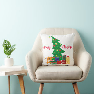Heilige Weihnachten, scheußliche Katze, lustig, Sp Kissen