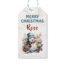 Heilige Weihnachten Watercolor Snowman