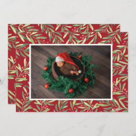 Heilige Weihnachtsfeier und Berries - Foto Feiertagskarte