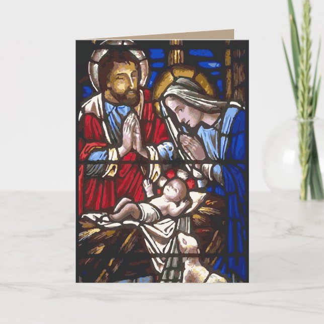 Heilige Weihnachtskarte Feiertagskarte (Vorderseite)