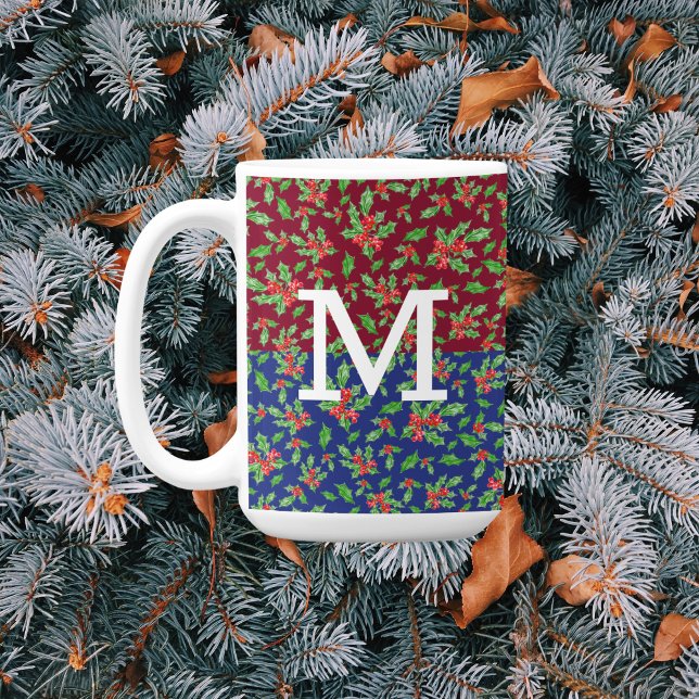Heilige Weihnachtslieder und Beeren, rot und grün Kaffeetasse (Von Creator hochgeladen)