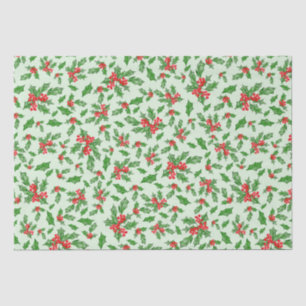 Heilige Weihnachtslieder und Beeren, rot und grün Seidenpapier