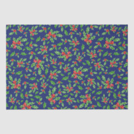 Heilige Weihnachtslieder und Beeren, rot und grün Seidenpapier