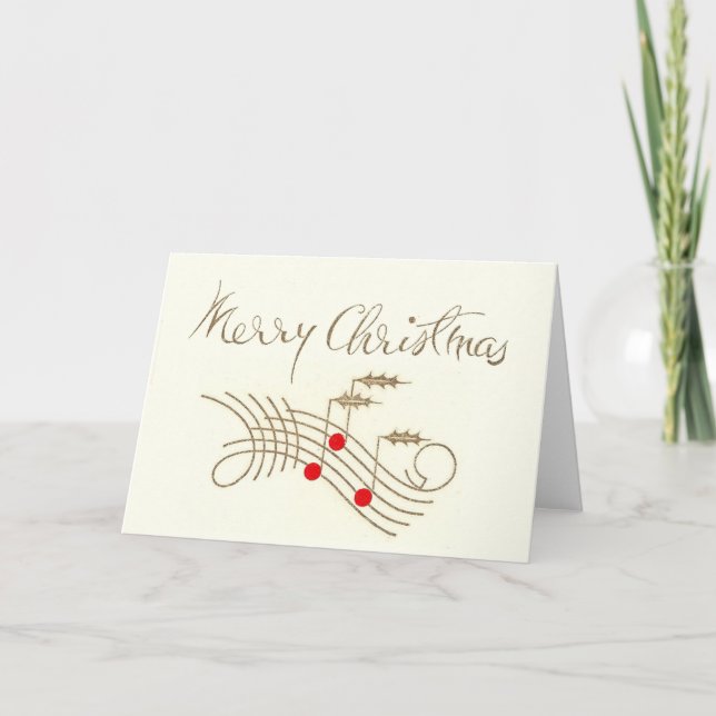 Heilige Weihnachtsmusikkarte Karte (Vorderseite)