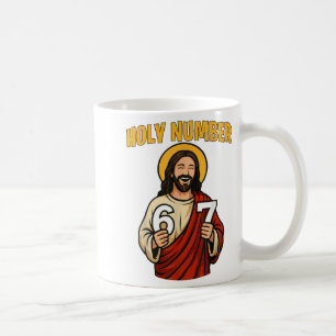Heilige Zahl 67 Christlich 6 7 Meme Männer Frauen Kaffeetasse