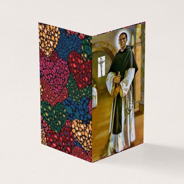 Heiligen Martin von Porres Andachtskarte (Vorderseite)