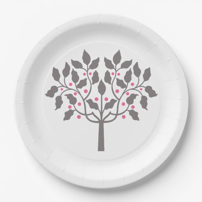Heiligenbeerbaum Pappteller (Vorderseite)