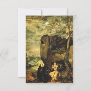 Heiligenkarte St. Antonius und St. Paulus der Eins Dankeskarte