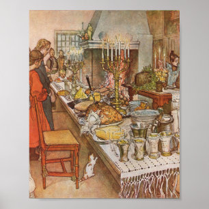 Heiliger Abend Julaftonen von Carl Larsson Poster