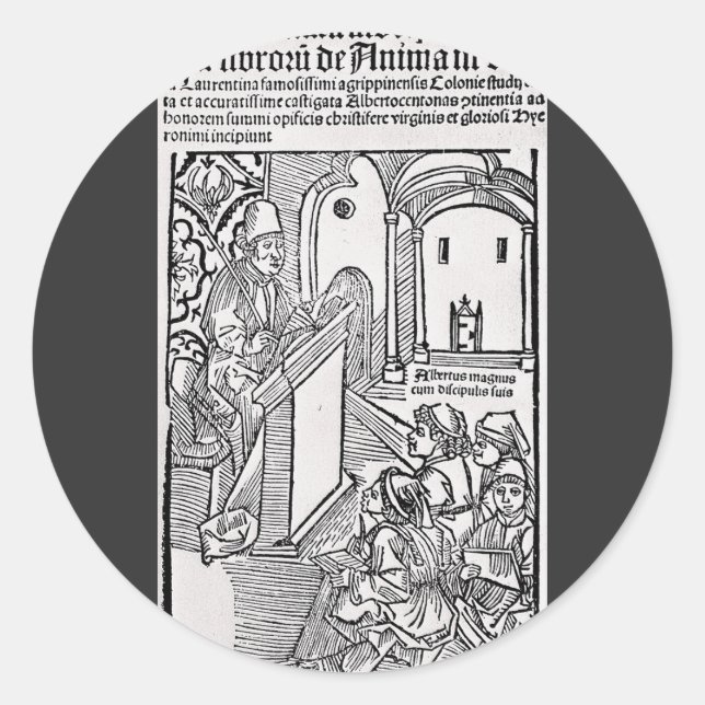 Heiliger Albertus Magnus Doktor der Kirche Runder Aufkleber (Vorderseite)