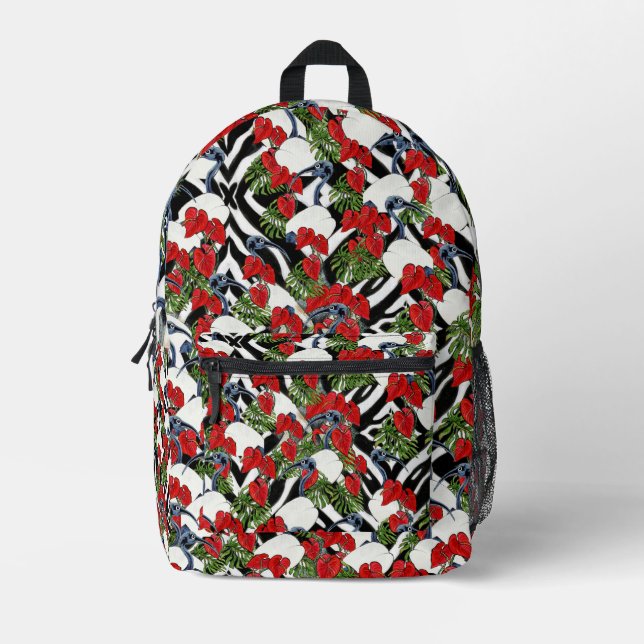 Heiliger Anthurium-Rucksack Bedruckter Rucksack (Vorderseite)