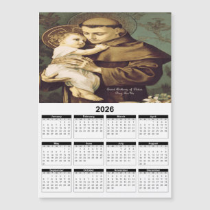 Heiliger Antonius von Padua 2026 Kalender Magnetkarte