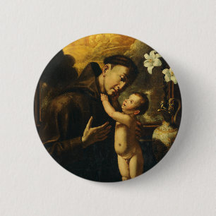 Heiliger Antonius von Padua mit Jesuskind Button